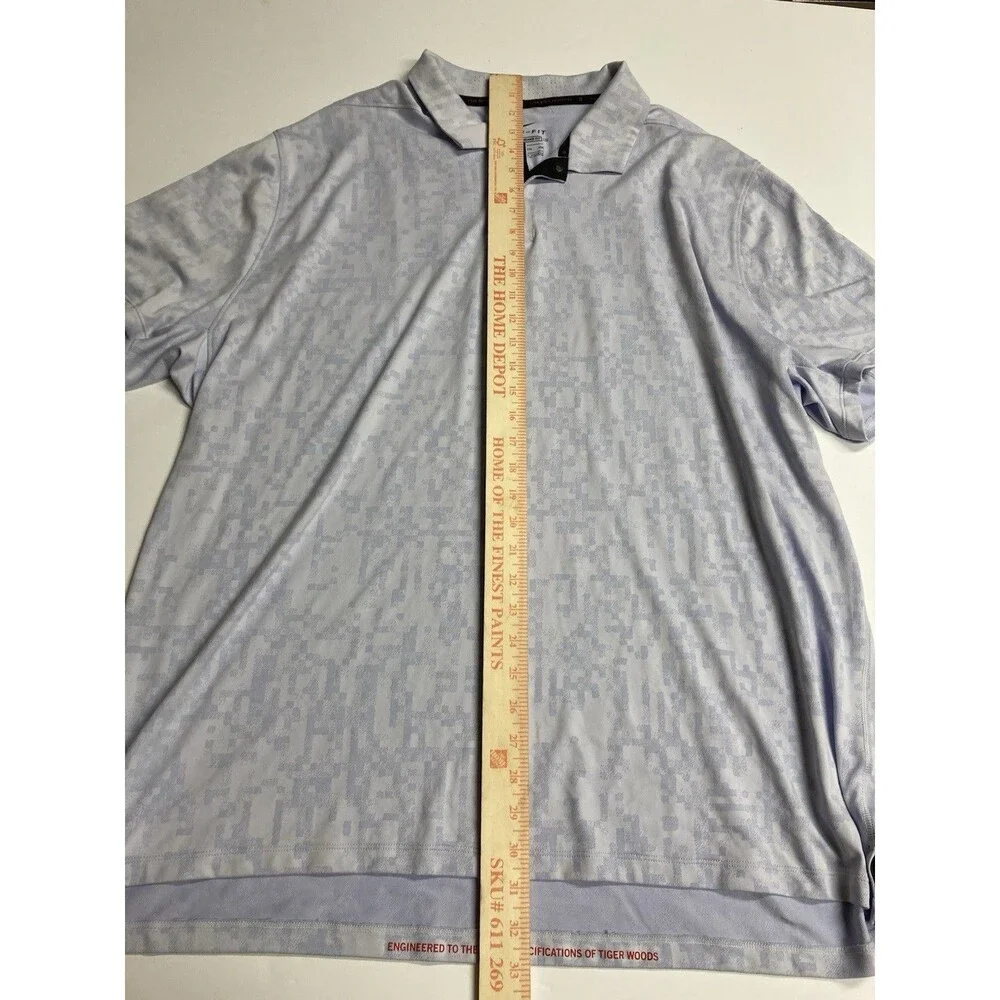 Nike Dri-FIT Tiger Woods Collection Breathable Geometric Polo Gray XXL